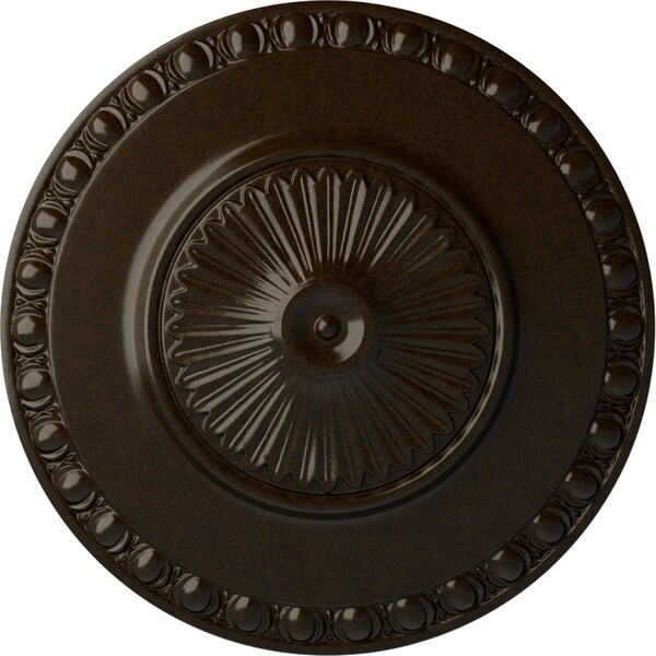 Ekena Millwork Lyon Ceiling Medallion (Fits Canopies up to 3 5/8"), Hand-Painted Bronze, 23 1/2"OD x 3 1/4"P CM23LYBZS - main